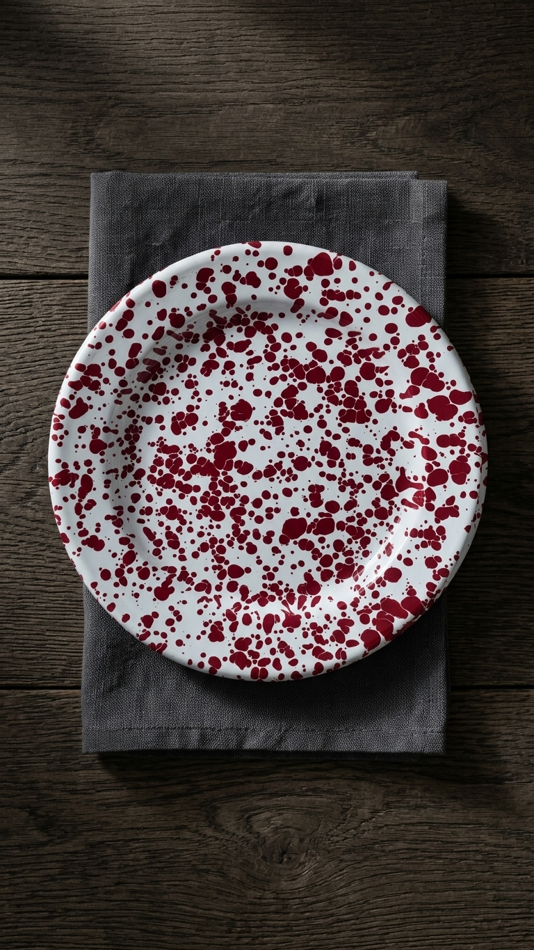 Hoetla Plate | 20 cm Speckled Enamel Plate